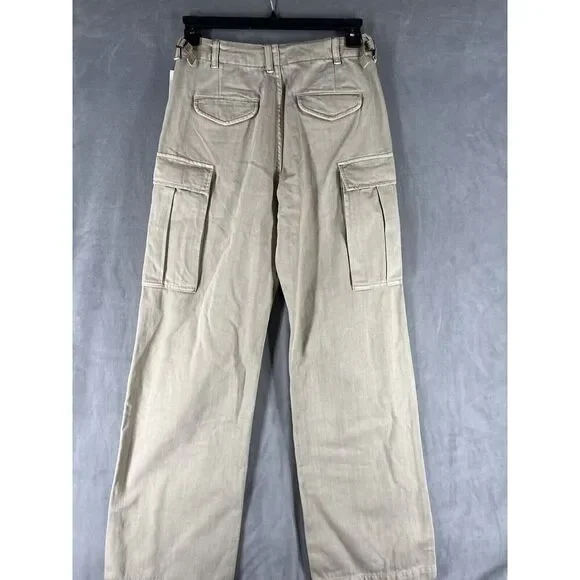 Denimist Wide Leg Cargo Pants Size 24 Tan - Picture 6 of 9